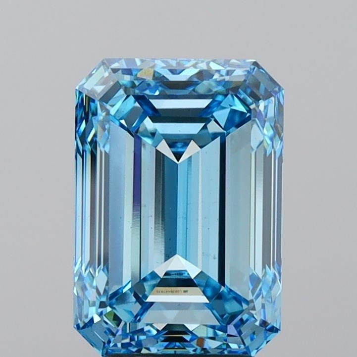 Loose Diamond - EMERALD 5.06ct Fancy Intense Blue VS1: Loose Diamond - EMERALD 5.06ct Fancy Intense Blue VS1 Source: This is a real non-mined Diamond that has been grown in a lab Shape: EMERALD Carats: 5.06 Color: Fancy Intense Blue Certification: IGI Vid