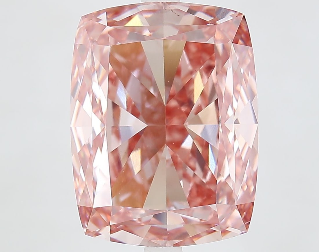 Loose Diamond - CUSHION MODIFIED 10.1ct Fancy Vivid Pink VS1: Loose Diamond - CUSHION MODIFIED 10.1ct Fancy Vivid Pink VS1 Source: This is a real non-mined Diamond that has been grown in a lab Shape: CUSHION MODIFIED Carats: 10.1 Color: Fancy Vivid Pink Certific