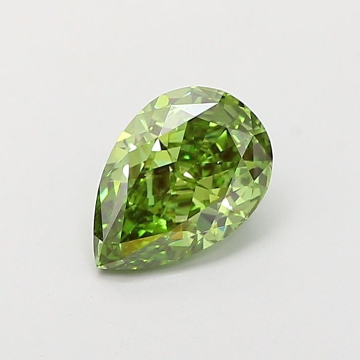 Loose Diamond - PEAR 1.07ct Fancy Vivid Green VVS2: Loose Diamond - PEAR 1.07ct Fancy Vivid Green VVS2 Source: This is a real non-mined Diamond that has been grown in a lab Shape: PEAR Carats: 1.07 Color: Fancy Vivid Green Certification: IGI Video: