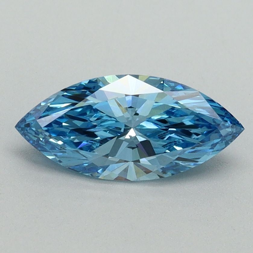 Loose Diamond - MARQUISE 0.81ct Fancy Vivid Blue VVS2: Loose Diamond - MARQUISE 0.81ct Fancy Vivid Blue VVS2 Source: This is a real non-mined Diamond that has been grown in a lab Shape: MARQUISE Carats: 0.81 Color: Fancy Vivid Blue Certification: IGI Vide