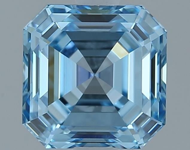 Loose Diamond - ASSCHER 1.02ct Fancy Vivid Blue VS1: Loose Diamond - ASSCHER 1.02ct Fancy Vivid Blue VS1 Source: This is a real non-mined Diamond that has been grown in a lab Shape: ASSCHER Carats: 1.02 Color: Fancy Vivid Blue Certification: IGI Video: