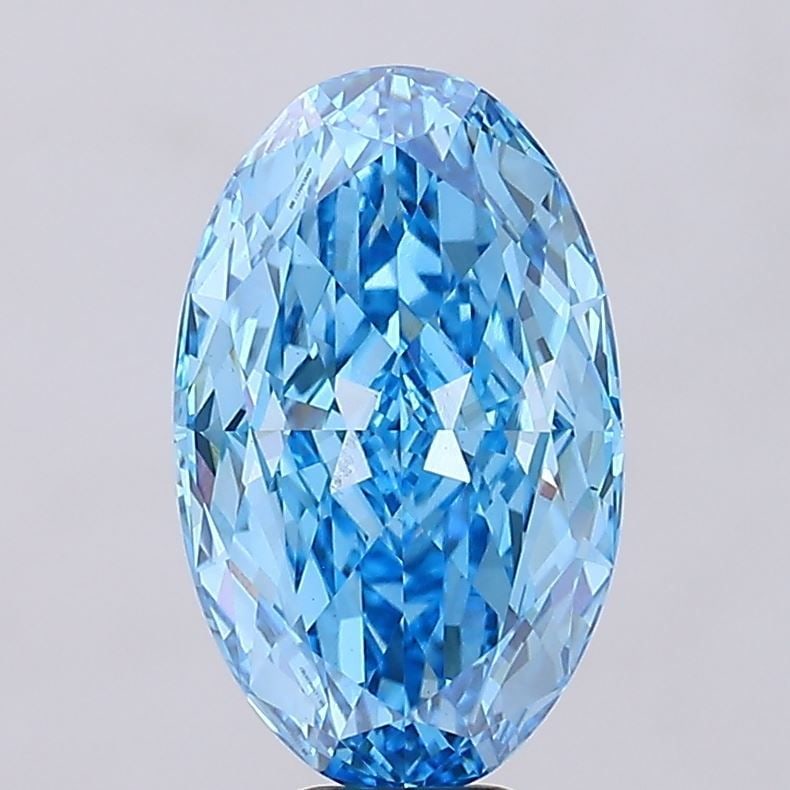 Loose Diamond - OVAL 9.44ct Fancy Vivid Blue VVS2: Loose Diamond - OVAL 9.44ct Fancy Vivid Blue VVS2 Source: This is a real non-mined Diamond that has been grown in a lab Shape: OVAL Carats: 9.44 Color: Fancy Vivid Blue Certification: IGI Video: