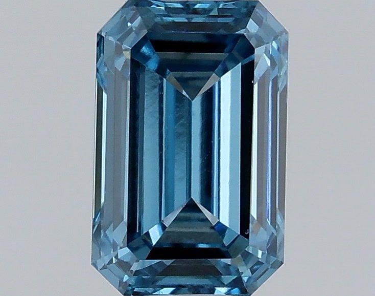 Loose Diamond - EMERALD 0.53ct Fancy Vivid Blue VS2: Loose Diamond - EMERALD 0.53ct Fancy Vivid Blue VS2 Source: This is a real non-mined Diamond that has been grown in a lab Shape: EMERALD Carats: 0.53 Color: Fancy Vivid Blue Certification: IGI Video: