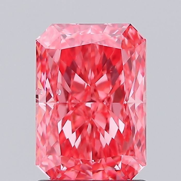 Loose Diamond - RADIANT 1.54ct Fancy Vivid Pink VS2: Loose Diamond - RADIANT 1.54ct Fancy Vivid Pink VS2 Source: This is a real non-mined Diamond that has been grown in a lab Shape: RADIANT Carats: 1.54 Color: Fancy Vivid Pink Certification: IGI Video: