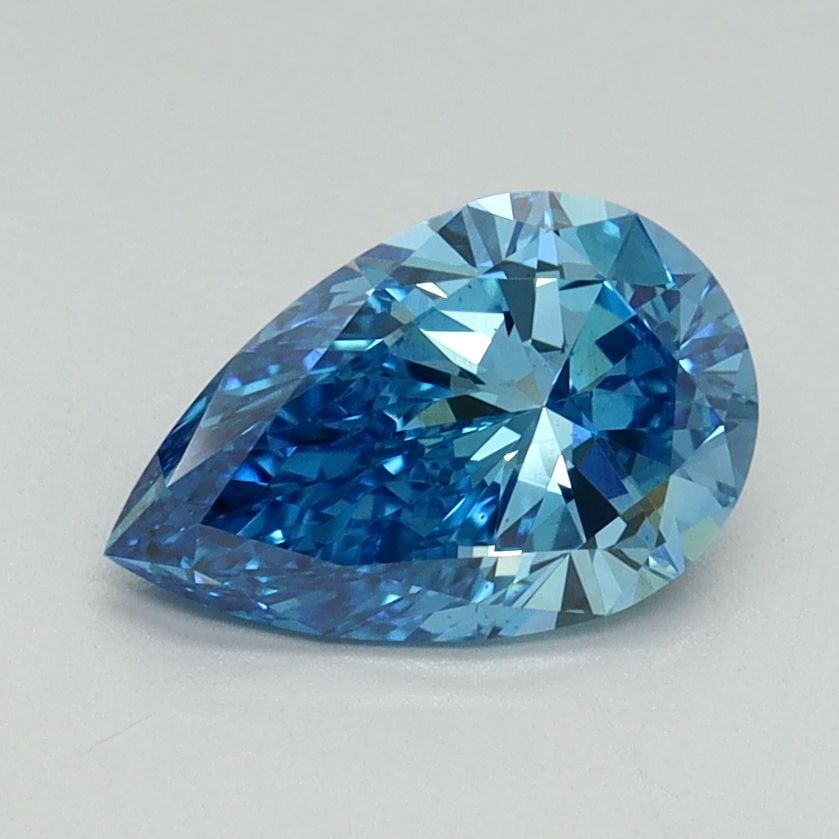Loose Diamond - PEAR 1.09ct Fancy Vivid Blue VS2: Loose Diamond - PEAR 1.09ct Fancy Vivid Blue VS2 Source: This is a real non-mined Diamond that has been grown in a lab Shape: PEAR Carats: 1.09 Color: Fancy Vivid Blue Certification: IGI Video: