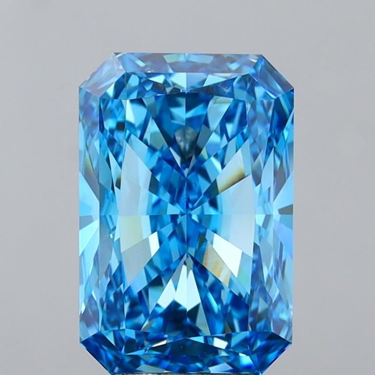Loose Diamond - RADIANT 7.04ct Fancy Vivid Blue VVS2: Loose Diamond - RADIANT 7.04ct Fancy Vivid Blue VVS2 Source: This is a real non-mined Diamond that has been grown in a lab Shape: RADIANT Carats: 7.04 Color: Fancy Vivid Blue Certification: IGI Video: