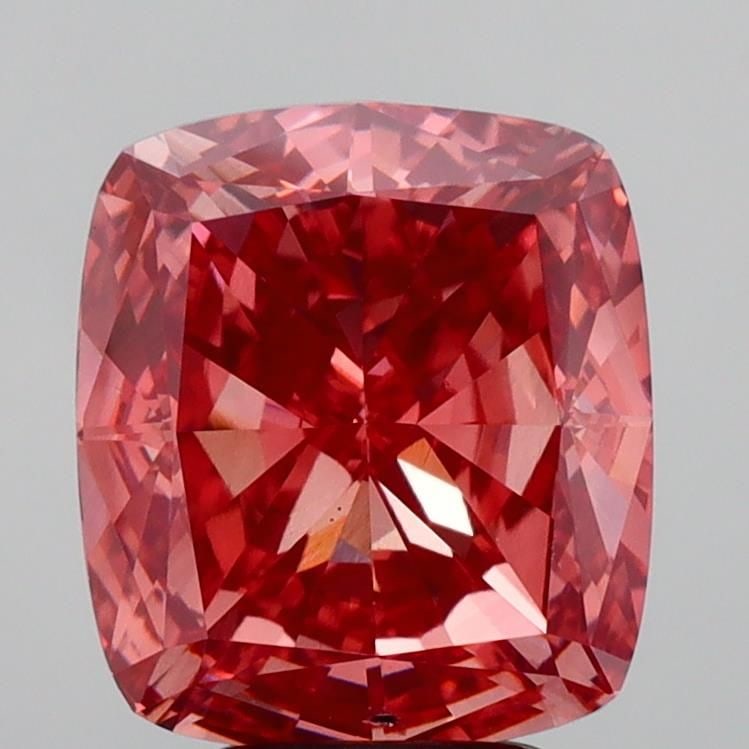 Loose Diamond - CUSHION MODIFIED 5.53ct Fancy Vivid Brownish Pink VS2: Loose Diamond - CUSHION MODIFIED 5.53ct Fancy Vivid Brownish Pink VS2 Source: This is a real non-mined Diamond that has been grown in a lab Shape: CUSHION MODIFIED Carats: 5.53 Color: Fancy Vivid Brow