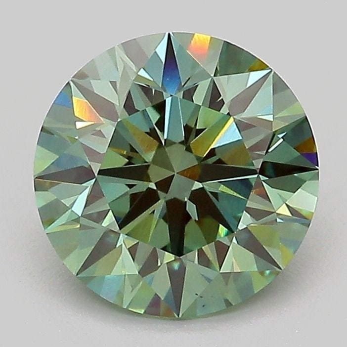 Ideal Loose Diamond - ROUND 2.06ct Fancy Vivid Green VS1: Ideal Loose Diamond - ROUND 2.06ct Fancy Vivid Green VS1 Source: This is a real non-mined Diamond that has been grown in a lab Shape: ROUND Carats: 2.06 Color: Fancy Vivid Green Certification: IGI Vid