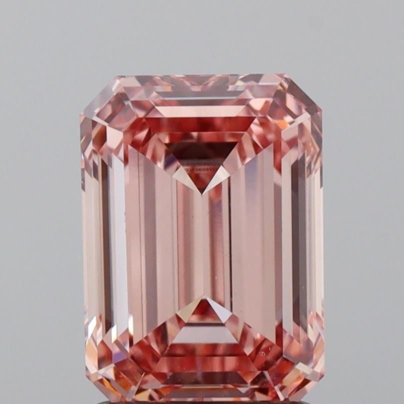 Loose Diamond - EMERALD 1.81ct Fancy Intense Pink VS1: Loose Diamond - EMERALD 1.81ct Fancy Intense Pink VS1 Source: This is a real non-mined Diamond that has been grown in a lab Shape: EMERALD Carats: 1.81 Color: Fancy Intense Pink Certification: IGI Vid