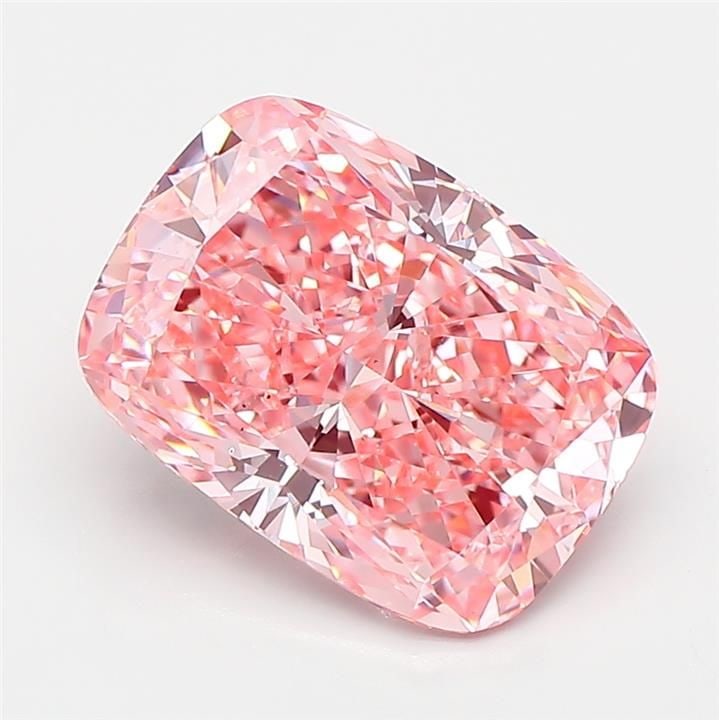 Loose Diamond - CUSHION MODIFIED 3.59ct Fancy Vivid Pink VS1: Loose Diamond - CUSHION MODIFIED 3.59ct Fancy Vivid Pink VS1 Source: This is a real non-mined Diamond that has been grown in a lab Shape: CUSHION MODIFIED Carats: 3.59 Color: Fancy Vivid Pink Certific