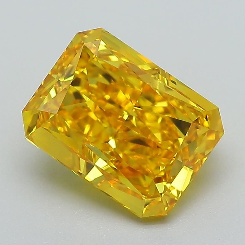 Loose Diamond - RADIANT 2.66ct Fancy Vivid Yellow VVS2: Loose Diamond - RADIANT 2.66ct Fancy Vivid Yellow VVS2 Source: This is a real non-mined Diamond that has been grown in a lab Shape: RADIANT Carats: 2.66 Color: Fancy Vivid Yellow Certification: IGI Vi