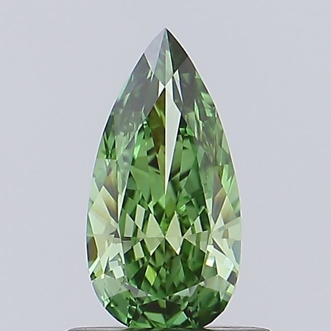 Loose Diamond - PEAR 0.52ct Fancy Vivid Green VS1: Loose Diamond - PEAR 0.52ct Fancy Vivid Green VS1 Source: This is a real non-mined Diamond that has been grown in a lab Shape: PEAR Carats: 0.52 Color: Fancy Vivid Green Certification: IGI Video: