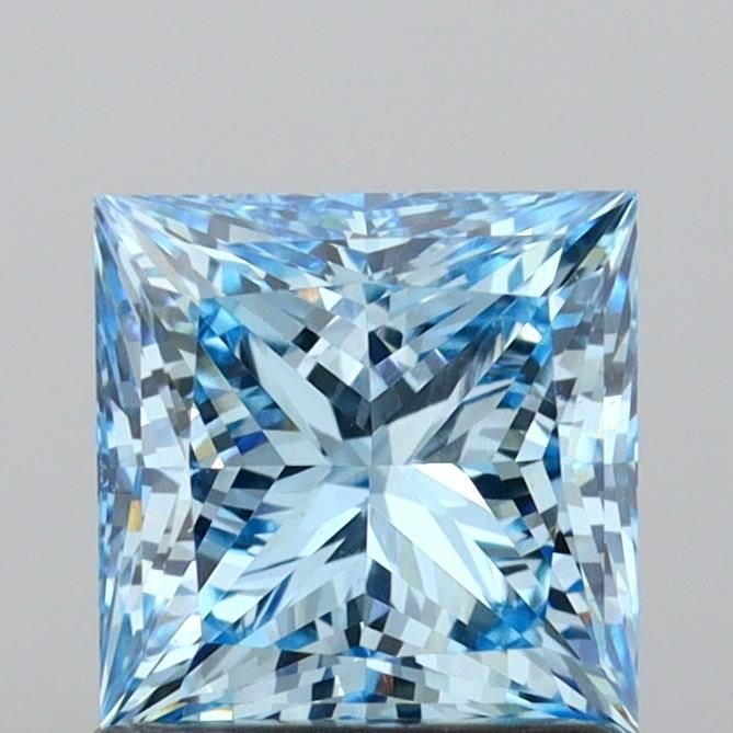 Loose Diamond - PRINCESS 1.28ct Fancy Intense Blue VS1: Loose Diamond - PRINCESS 1.28ct Fancy Intense Blue VS1 Source: This is a real non-mined Diamond that has been grown in a lab Shape: PRINCESS Carats: 1.28 Color: Fancy Intense Blue Certification: IGI V