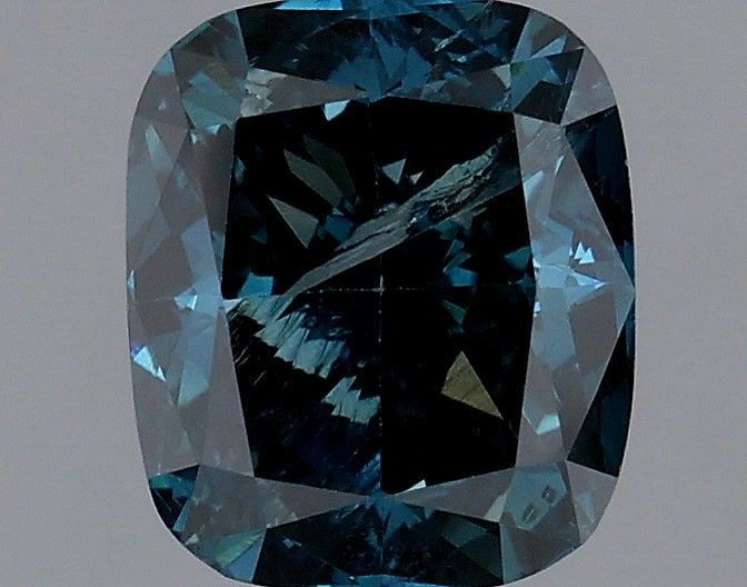 Loose Diamond - CUSHION MODIFIED 1.12ct Fancy Deep Greenish Blue I2: Loose Diamond - CUSHION MODIFIED 1.12ct Fancy Deep Greenish Blue I2 Source: This is a real non-mined Diamond that has been grown in a lab Shape: CUSHION MODIFIED Carats: 1.12 Color: Fancy Deep Greenis