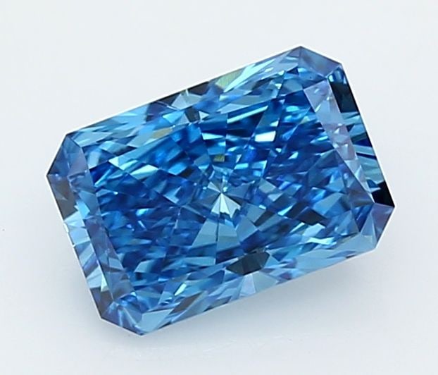 Loose Diamond - RADIANT 1.3ct Fancy Vivid Blue VS1: Loose Diamond - RADIANT 1.3ct Fancy Vivid Blue VS1 Source: This is a real non-mined Diamond that has been grown in a lab Shape: RADIANT Carats: 1.3 Color: Fancy Vivid Blue Certification: IGI Video: