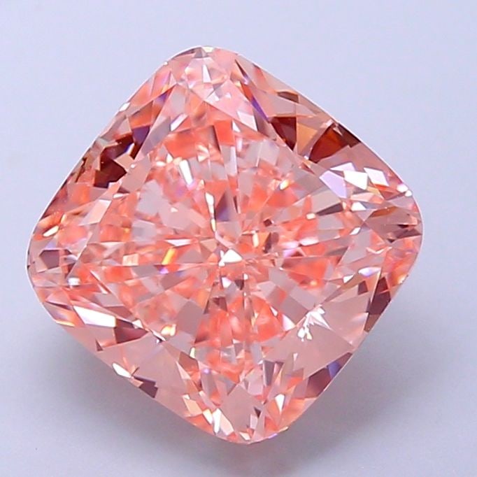 Loose Diamond - CUSHION BRILLIANT 4.02ct Fancy Intense Pink VS1: Loose Diamond - CUSHION BRILLIANT 4.02ct Fancy Intense Pink VS1 Source: This is a real non-mined Diamond that has been grown in a lab Shape: CUSHION BRILLIANT Carats: 4.02 Color: Fancy Intense Pink Ce