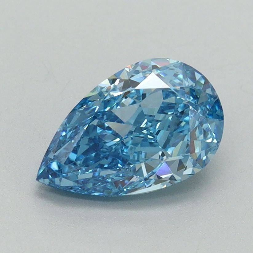 Loose Diamond - PEAR 1.22ct Fancy Vivid Blue VS1: Loose Diamond - PEAR 1.22ct Fancy Vivid Blue VS1 Source: This is a real non-mined Diamond that has been grown in a lab Shape: PEAR Carats: 1.22 Color: Fancy Vivid Blue Certification: IGI Video: