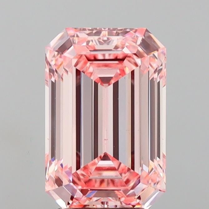 Loose Diamond - EMERALD 3.01ct Fancy Vivid Pink VS1: Loose Diamond - EMERALD 3.01ct Fancy Vivid Pink VS1 Source: This is a real non-mined Diamond that has been grown in a lab Shape: EMERALD Carats: 3.01 Color: Fancy Vivid Pink Certification: IGI Video: