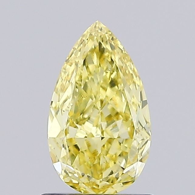 Loose Diamond - PEAR 1.15ct Fancy Intense Yellow VS1: Loose Diamond - PEAR 1.15ct Fancy Intense Yellow VS1 Source: This is a real non-mined Diamond that has been grown in a lab Shape: PEAR Carats: 1.15 Color: Fancy Intense Yellow Certification: IGI Video