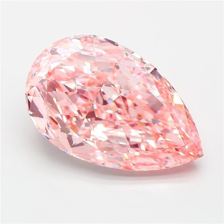 Loose Diamond - PEAR 16.56ct Fancy Vivid Pink VS1: Loose Diamond - PEAR 16.56ct Fancy Vivid Pink VS1 Source: This is a real non-mined Diamond that has been grown in a lab Shape: PEAR Carats: 16.56 Color: Fancy Vivid Pink Certification: IGI Video: