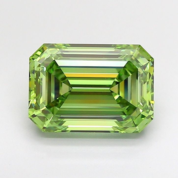 Loose Diamond - EMERALD 3.2ct Fancy Vivid Green VS1: Loose Diamond - EMERALD 3.2ct Fancy Vivid Green VS1 Source: This is a real non-mined Diamond that has been grown in a lab Shape: EMERALD Carats: 3.2 Color: Fancy Vivid Green Certification: IGI Video: