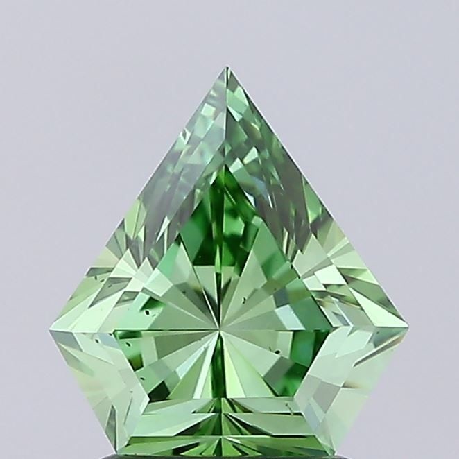 Loose Diamond - PENTAGONAL 1.48ct Fancy Vivid Green VS2: Loose Diamond - PENTAGONAL 1.48ct Fancy Vivid Green VS2 Source: This is a real non-mined Diamond that has been grown in a lab Shape: PENTAGONAL Carats: 1.48 Color: Fancy Vivid Green Certification:
