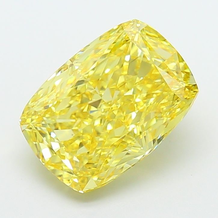 Loose Diamond - CUSHION MODIFIED 4.02ct Fancy Vivid Yellow VS2: Loose Diamond - CUSHION MODIFIED 4.02ct Fancy Vivid Yellow VS2 Source: This is a real non-mined Diamond that has been grown in a lab Shape: CUSHION MODIFIED Carats: 4.02 Color: Fancy Vivid Yellow Cert