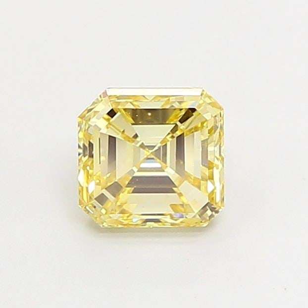 Loose Diamond - ASSCHER 1.0ct Fancy Light Yellow VS1: Loose Diamond - ASSCHER 1.0ct Fancy Light Yellow VS1 Source: This is a real non-mined Diamond that has been grown in a lab Shape: ASSCHER Carats: 1.0 Color: Fancy Light Yellow Certification: IGI Video