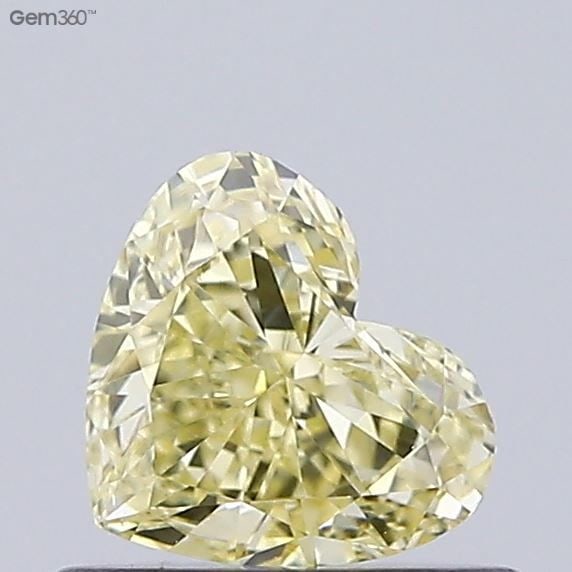 Loose Diamond - HEART 0.46ct Fancy Yellow VS1: Loose Diamond - HEART 0.46ct Fancy Yellow VS1 Source: This is a real non-mined Diamond that has been grown in a lab Shape: HEART Carats: 0.46 Color: Fancy Yellow Certification: IGI Video: