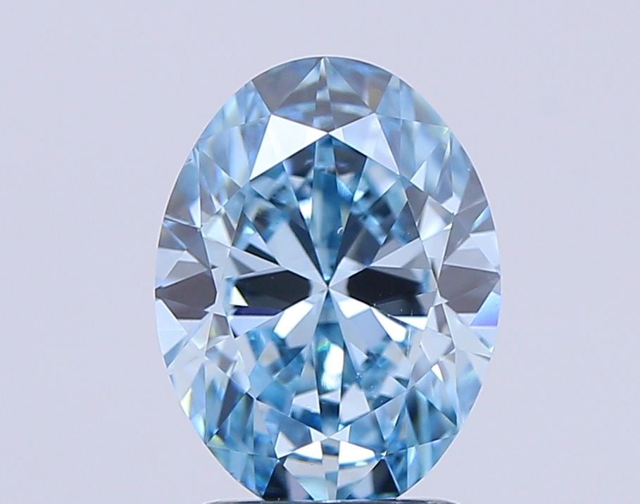 Loose Diamond - OVAL 2.0ct Fancy Vivid Blue VVS2: Loose Diamond - OVAL 2.0ct Fancy Vivid Blue VVS2 Source: This is a real non-mined Diamond that has been grown in a lab Shape: OVAL Carats: 2.0 Color: Fancy Vivid Blue Certification: NONE Video: