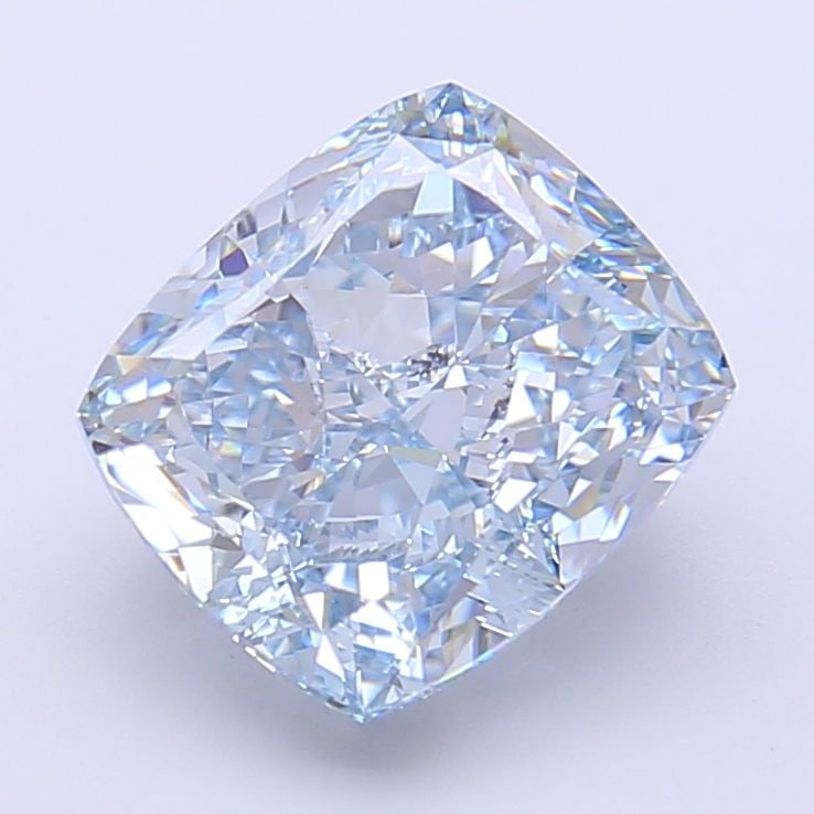 Loose Diamond - CUSHION MODIFIED 4.05ct Fancy Vivid Blue VS1: Loose Diamond - CUSHION MODIFIED 4.05ct Fancy Vivid Blue VS1 Source: This is a real non-mined Diamond that has been grown in a lab Shape: CUSHION MODIFIED Carats: 4.05 Color: Fancy Vivid Blue Certific