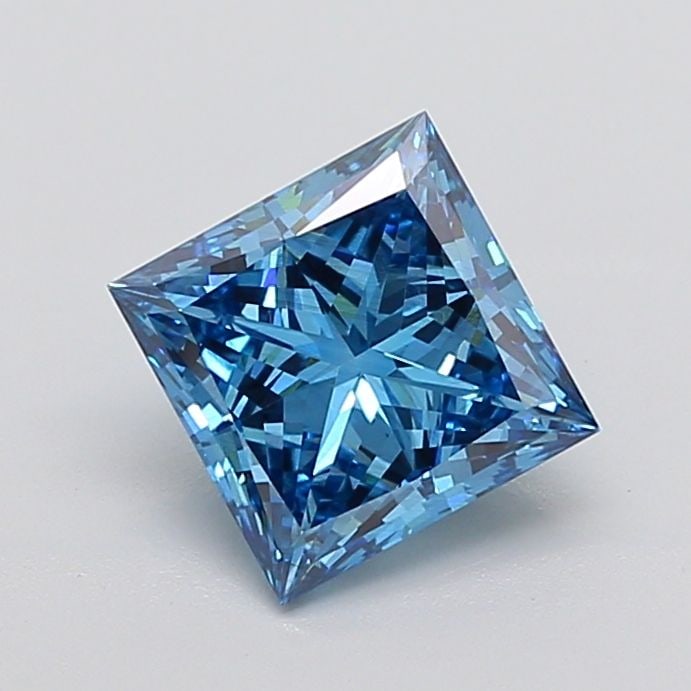 Loose Diamond - PRINCESS 3.15ct Fancy Vivid Blue VS2 (1 of 1)