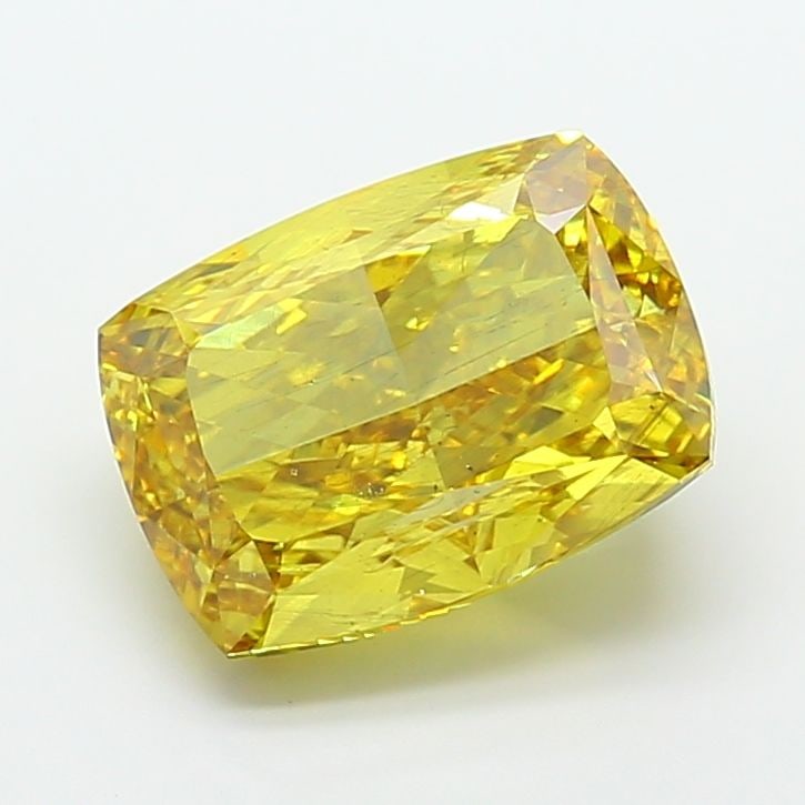 Loose Diamond - CUSHION MODIFIED 10.06ct Fancy Vivid Yellow SI2: Loose Diamond - CUSHION MODIFIED 10.06ct Fancy Vivid Yellow SI2 Source: This is a real non-mined Diamond that has been grown in a lab Shape: CUSHION MODIFIED Carats: 10.06 Color: Fancy Vivid Yellow
