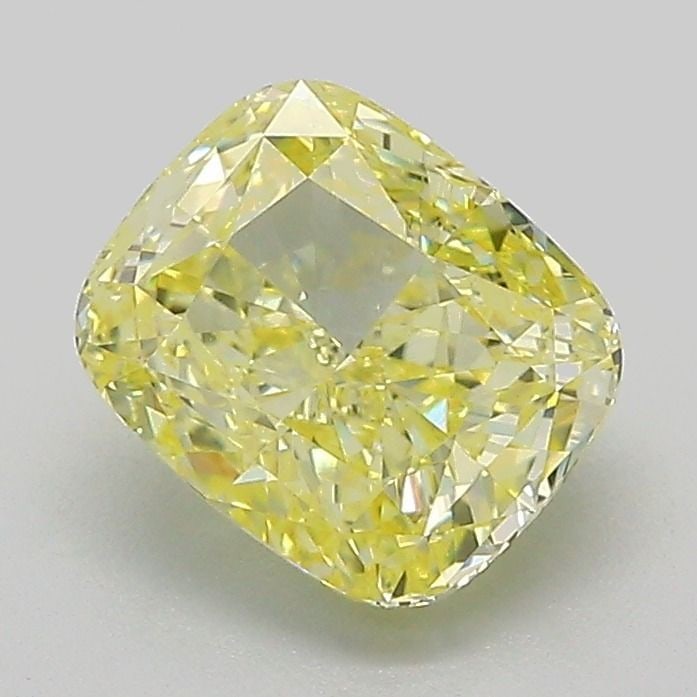 Loose Diamond - CUSHION MODIFIED 1.52ct Fancy Intense Yellow VVS2: Loose Diamond - CUSHION MODIFIED 1.52ct Fancy Intense Yellow VVS2 Source: This is a real non-mined Diamond that has been grown in a lab Shape: CUSHION MODIFIED Carats: 1.52 Color: Fancy Intense Yellow