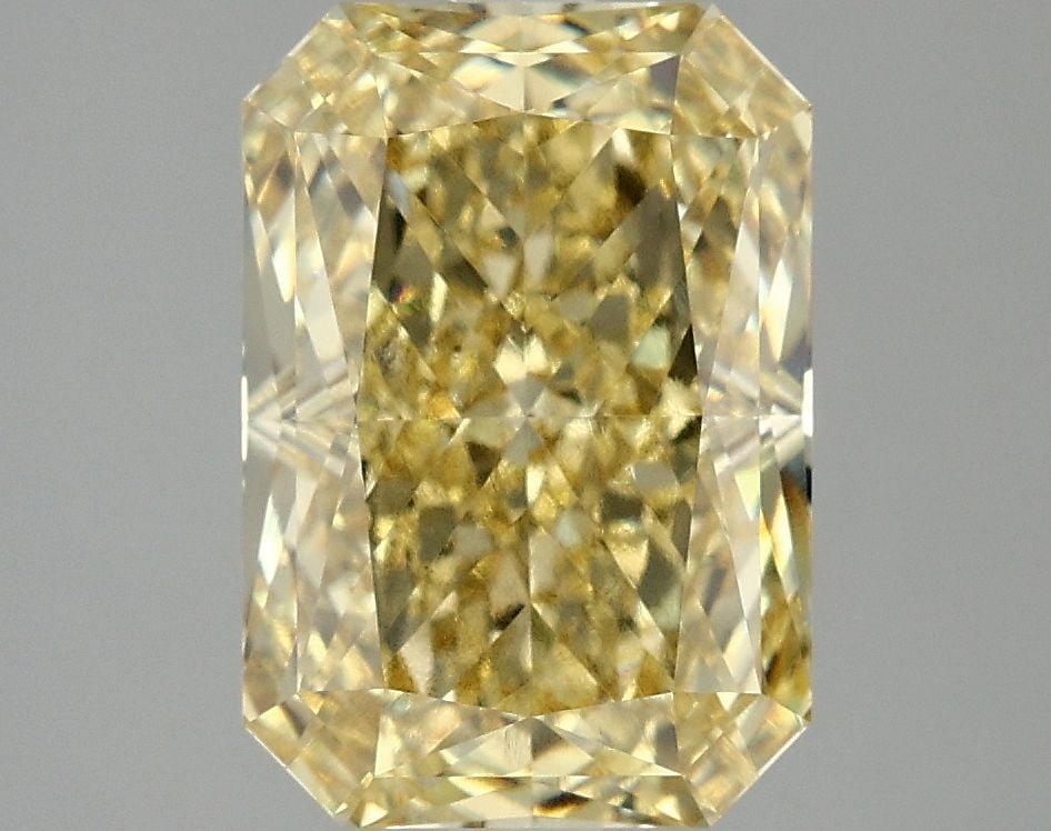 Loose Diamond - RADIANT 4.07ct Fancy Intense Yellow VVS2: Loose Diamond - RADIANT 4.07ct Fancy Intense Yellow VVS2 Source: This is a real non-mined Diamond that has been grown in a lab Shape: RADIANT Carats: 4.07 Color: Fancy Intense Yellow Certification: IG