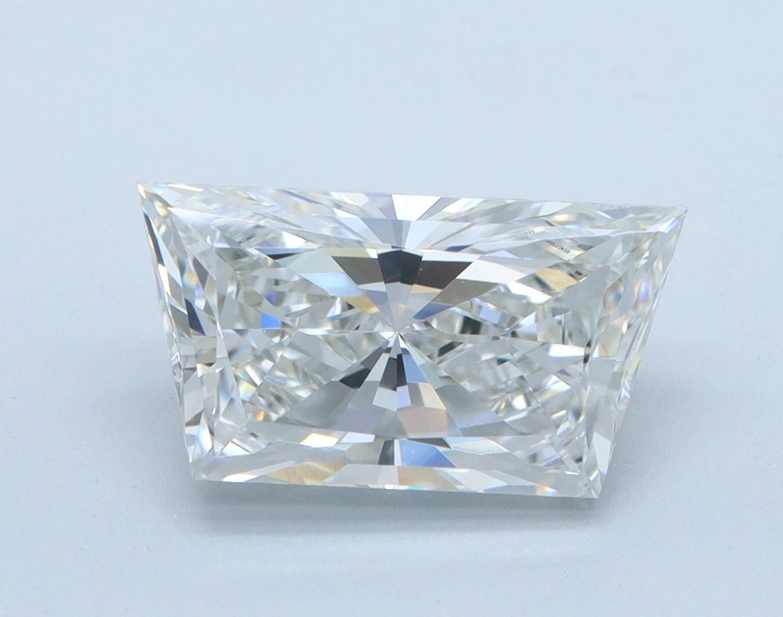 Loose Diamond - TRAPEZOID 2.61ct F VVS2: Loose Diamond - TRAPEZOID 2.61ct F VVS2 Source: This is a real non-mined Diamond that has been grown in a lab Shape: TRAPEZOID Carats: 2.61 Color: F Clarity: VVS2 Certification: IGI Condition: Pre-Own