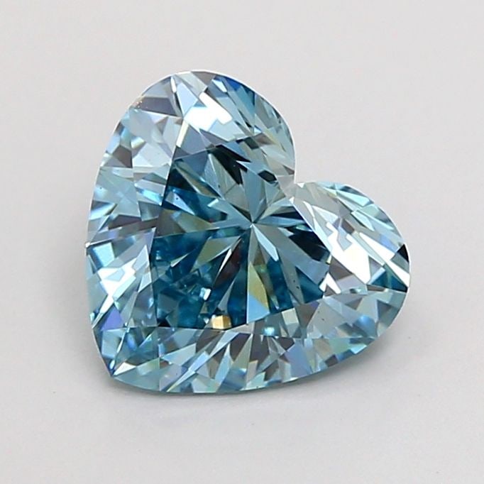 Loose Diamond - HEART 1.52ct Fancy Vivid Blue VS1: Loose Diamond - HEART 1.52ct Fancy Vivid Blue VS1 Source: This is a real non-mined Diamond that has been grown in a lab Shape: HEART Carats: 1.52 Color: Fancy Vivid Blue Certification: IGI Video: