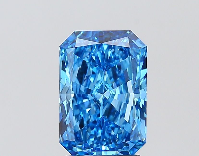 Loose Diamond - RADIANT 2.51ct Fancy Vivid Blue VS1: Loose Diamond - RADIANT 2.51ct Fancy Vivid Blue VS1 Source: This is a real non-mined Diamond that has been grown in a lab Shape: RADIANT Carats: 2.51 Color: Fancy Vivid Blue Certification: IGI PLEASE