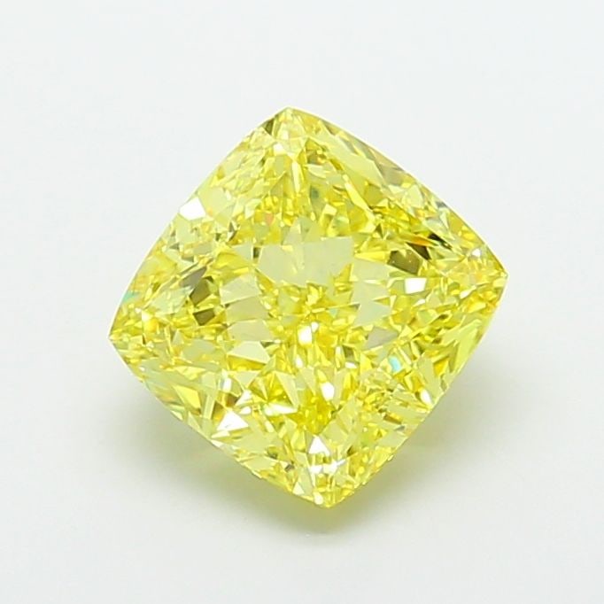 Loose Diamond - CUSHION MODIFIED 6.38ct Fancy Vivid Yellow VS1: Loose Diamond - CUSHION MODIFIED 6.38ct Fancy Vivid Yellow VS1 Source: This is a real non-mined Diamond that has been grown in a lab Shape: CUSHION MODIFIED Carats: 6.38 Color: Fancy Vivid Yellow Cert