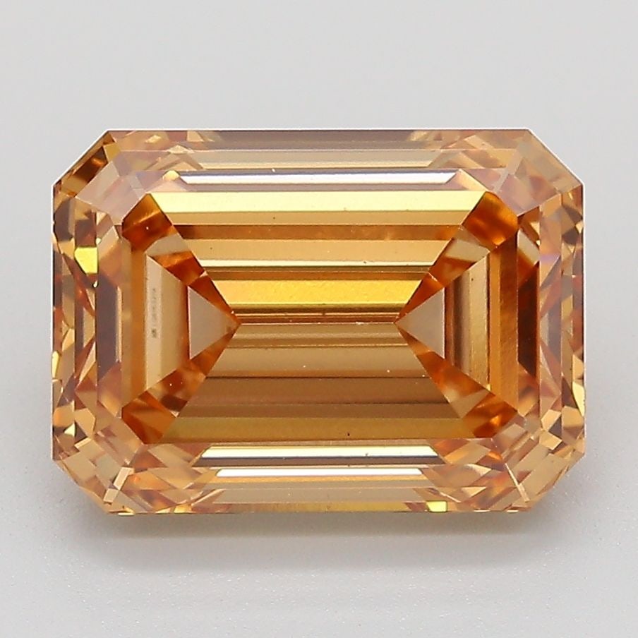 Loose Diamond - EMERALD 4.04ct Fancy Light Yellowish Brown VS1: Loose Diamond - EMERALD 4.04ct Fancy Light Yellowish Brown VS1 Source: This is a real non-mined Diamond that has been grown in a lab Shape: EMERALD Carats: 4.04 Color: Fancy Light Yellowish Brown Cert