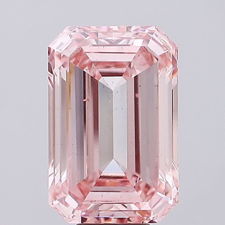 Loose Diamond - EMERALD 10.04ct Fancy Vivid Pink VS2: Loose Diamond - EMERALD 10.04ct Fancy Vivid Pink VS2 Source: This is a real non-mined Diamond that has been grown in a lab Shape: EMERALD Carats: 10.04 Color: Fancy Vivid Pink Certification: NONE Vide