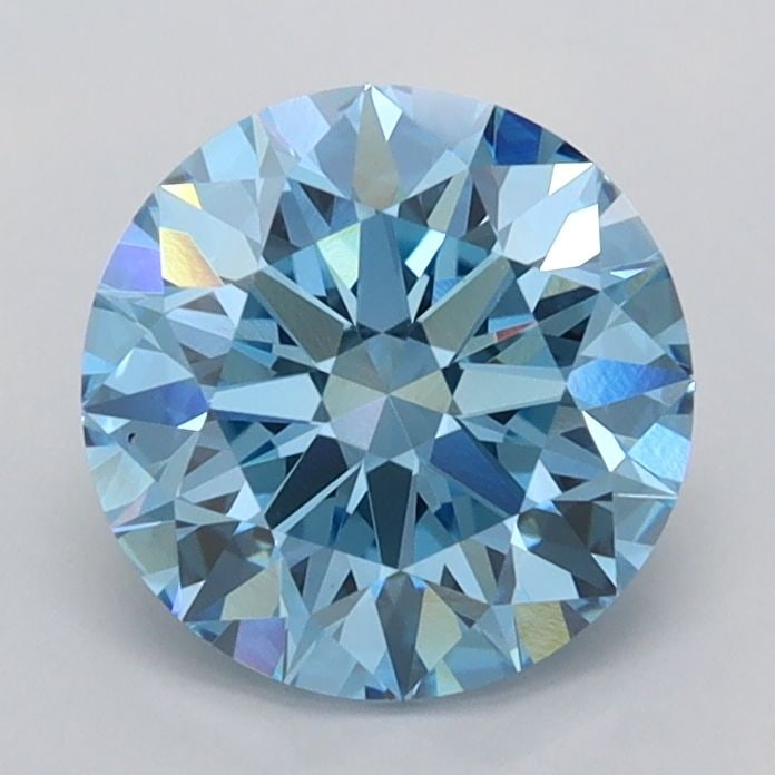 Ideal Loose Diamond - ROUND 1.59ct Fancy Vivid Blue VVS2: Ideal Loose Diamond - ROUND 1.59ct Fancy Vivid Blue VVS2 Source: This is a real non-mined Diamond that has been grown in a lab Shape: ROUND Carats: 1.59 Color: Fancy Vivid Blue Certification: IGI