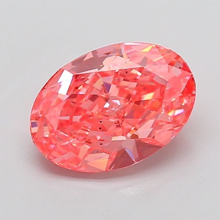 Loose Diamond - OVAL 4.24ct Fancy Vivid Pink SI1: Loose Diamond - OVAL 4.24ct Fancy Vivid Pink SI1 Source: This is a real non-mined Diamond that has been grown in a lab Shape: OVAL Carats: 4.24 Color: Fancy Vivid Pink Certification: IGI PLEASE NOTE: 