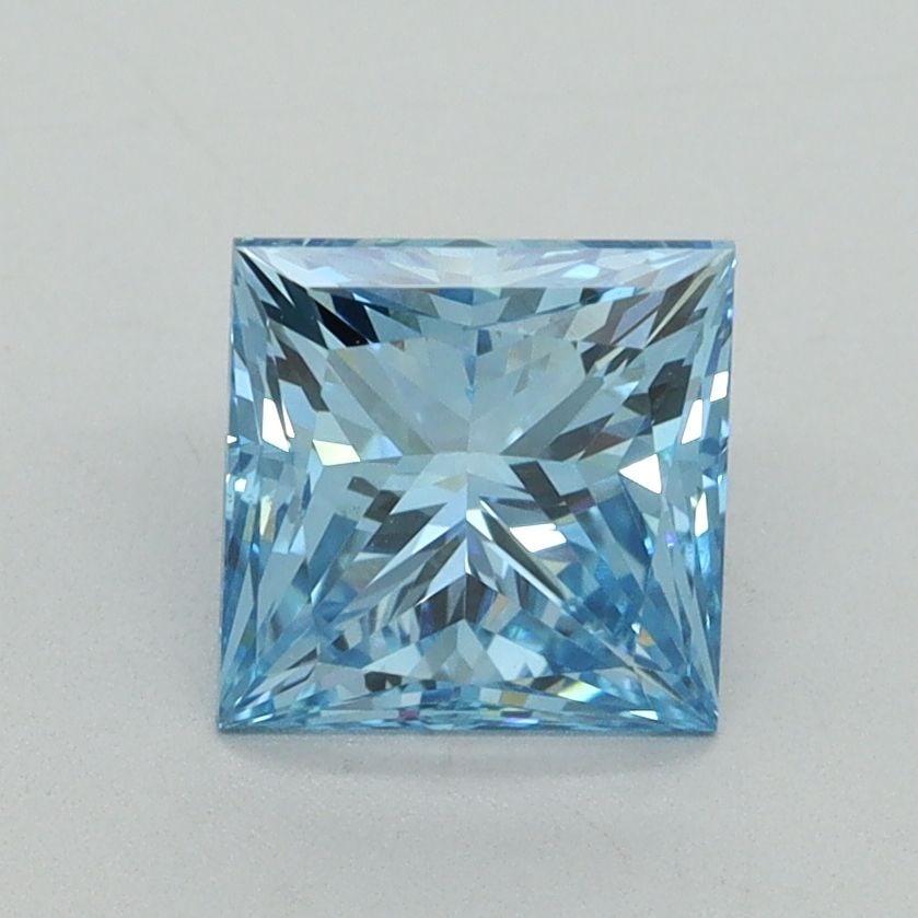 Loose Diamond - PRINCESS 1.6ct Fancy Vivid Blue VS2: Loose Diamond - PRINCESS 1.6ct Fancy Vivid Blue VS2 Source: This is a real non-mined Diamond that has been grown in a lab Shape: PRINCESS Carats: 1.6 Color: Fancy Vivid Blue Certification: IGI Video: