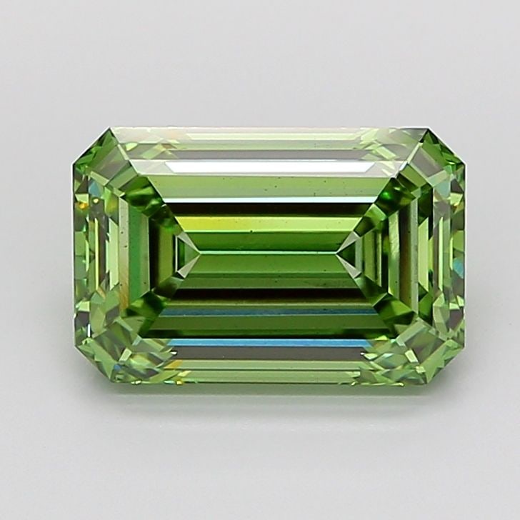 Loose Diamond - EMERALD 6.05ct Fancy Vivid Green VS2: Loose Diamond - EMERALD 6.05ct Fancy Vivid Green VS2 Source: This is a real non-mined Diamond that has been grown in a lab Shape: EMERALD Carats: 6.05 Color: Fancy Vivid Green Certification: IGI Video