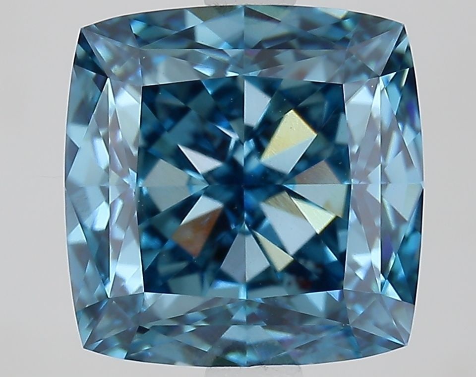 Loose Diamond - CUSHION MODIFIED 3.54ct Fancy Vivid Blue VS1: Loose Diamond - CUSHION MODIFIED 3.54ct Fancy Vivid Blue VS1 Source: This is a real non-mined Diamond that has been grown in a lab Shape: CUSHION MODIFIED Carats: 3.54 Color: Fancy Vivid Blue Certific