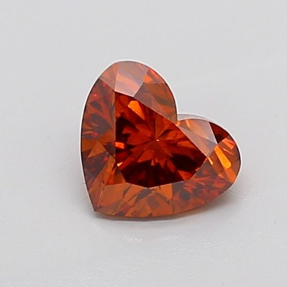 Loose Diamond - HEART 1.05ct Fancy Deep Orange SI1: Loose Diamond - HEART 1.05ct Fancy Deep Orange SI1 Source: This is a real non-mined Diamond that has been grown in a lab Shape: HEART Carats: 1.05 Color: Fancy Deep Orange Certification: IGI Video:
