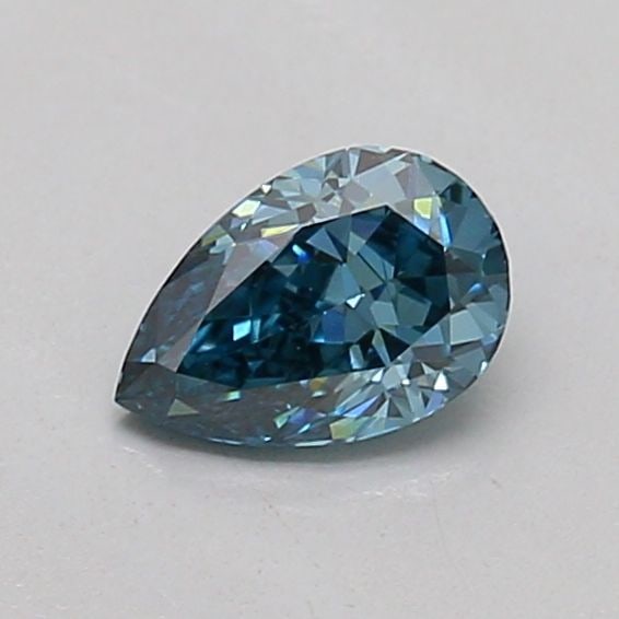 Loose Diamond - PEAR 0.26ct Fancy Vivid Green Blue VS1: Loose Diamond - PEAR 0.26ct Fancy Vivid Green Blue VS1 Source: This is a real non-mined Diamond that has been grown in a lab Shape: PEAR Carats: 0.26 Color: Fancy Vivid Green Blue Certification: IGI P