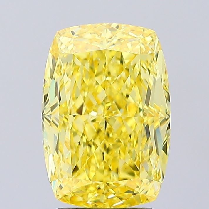 Loose Diamond - CUSHION MODIFIED 3.59ct Fancy Vivid Yellow VS1: Loose Diamond - CUSHION MODIFIED 3.59ct Fancy Vivid Yellow VS1 Source: This is a real non-mined Diamond that has been grown in a lab Shape: CUSHION MODIFIED Carats: 3.59 Color: Fancy Vivid Yellow Cert