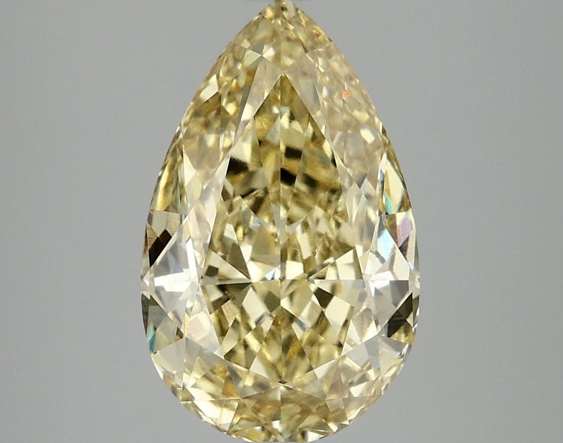 Loose Diamond - PEAR 4.04ct Fancy Vivid Yellow VS1: Loose Diamond - PEAR 4.04ct Fancy Vivid Yellow VS1 Source: This is a real non-mined Diamond that has been grown in a lab Shape: PEAR Carats: 4.04 Color: Fancy Vivid Yellow Certification: IGI Video: